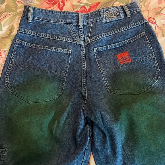 MARIiTHE FRANCOIS GIRBAUD Size 33 Hi-Waist Jeans  Button-Zip PaintSplotch - Picture 2 of 16